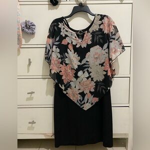 Floral Black Dress